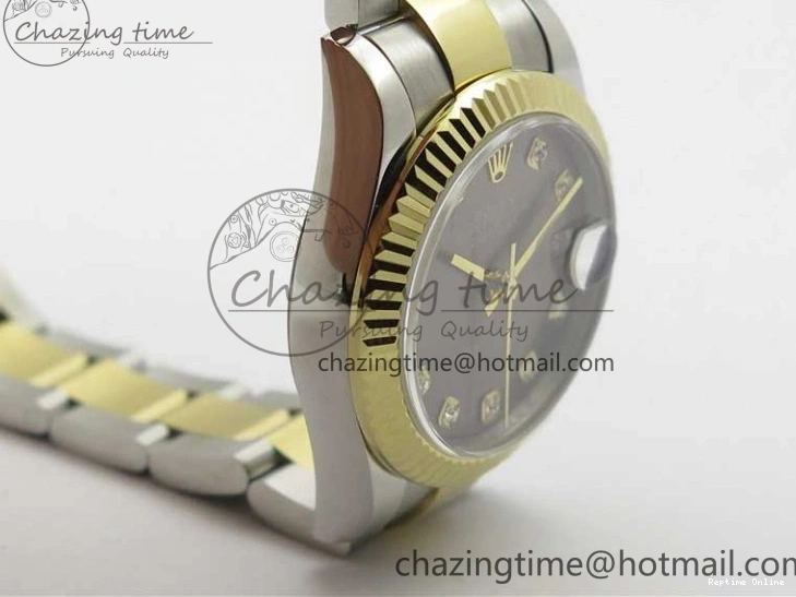 0112 SoftTouch Datejust 31mm 278273 SS YG BP Maker Best Edition Gray Diamonds Dial on SS YG Oyster Bracelet 2715